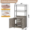 thumbnail image 4 of Cat Litter Box Enclosure with Shelf Storage, Multi-Purpose Cat House, Hidden Cat Washroom Furniture, Rustic Finish, Less Smell, Easy to Clean, Grey, 4 of 6