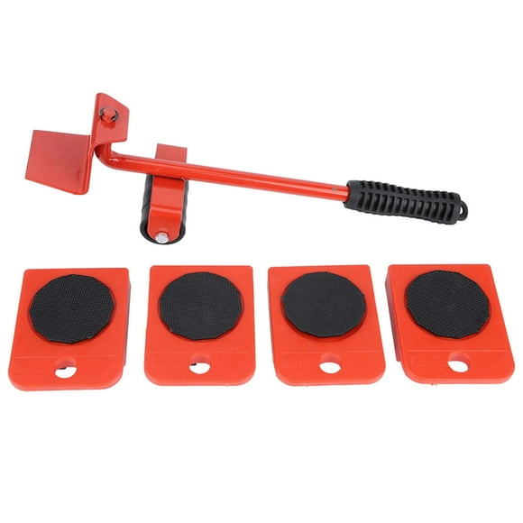 Mover Mover Lifter Iron y ABS Heavy Duty Transport Lifting Roller Tool Se desliza fácilmente con Barra de Rasgado Ecomeon no