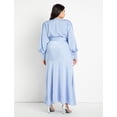 thumbnail image 4 of ELOQUII Women's Plus Size Satin Maxi Dress, 4 of 4