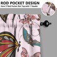 thumbnail image 5 of Kitchen Curtains 36 Inch Short - 3 Panel Set with Colorful Butterfly Floral Pattern, Rod Pocket Window Curtain, 100% Polyester for Butterfly Lovers, Farmhouse, Kitchen, Bedroom, Easy Wash, 5 of 6