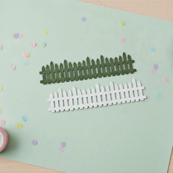 Troquel de acero al carbono con diseño de cerca para scrapbooking Trdxxx