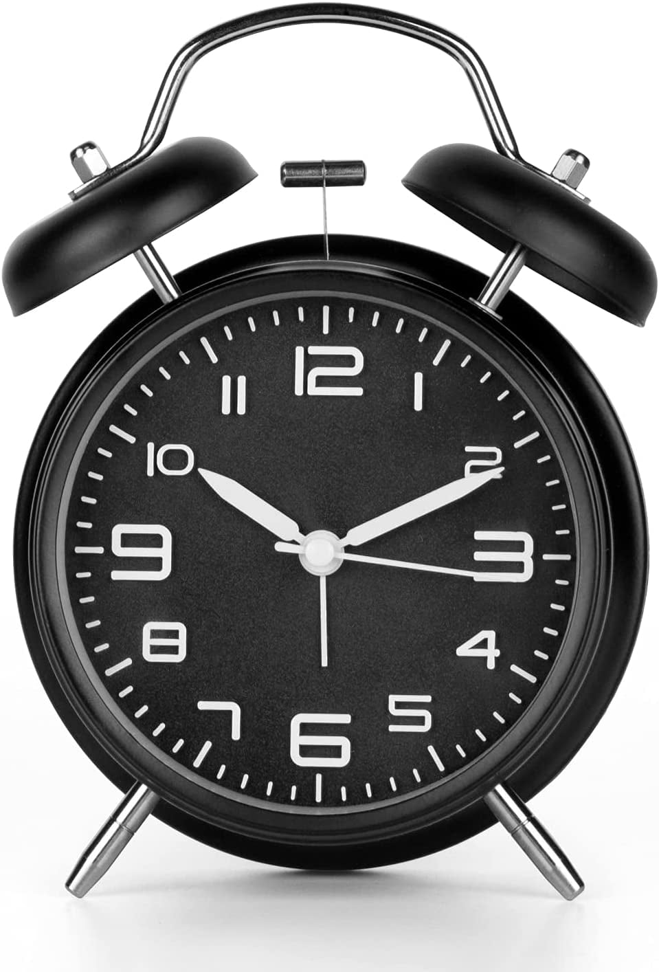 SHELLTON 4 Inch Classic Alarm Clock for Kids, Loud Analog Twin Bell