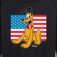 thumbnail image 3 of Disney - Americana - Pluto Usa Flag - Women's Lightweight French Terry Long Sleeve Shirt, 3 of 5