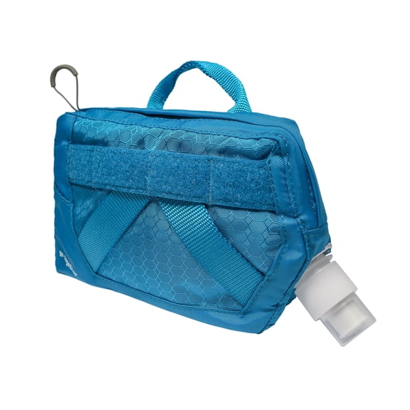 Kurgo Dog Hydration Flask, Detachable Molle Compatiable Water Pouch, RSG, Coastal Blue