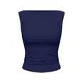 thumbnail image 4 of SHTXOZHI Womens Wide Strap Tank Tops Ruched Work Appropriate Tops Summer Trendy Neck Casual Sleeveless Tanks, 4 of 5