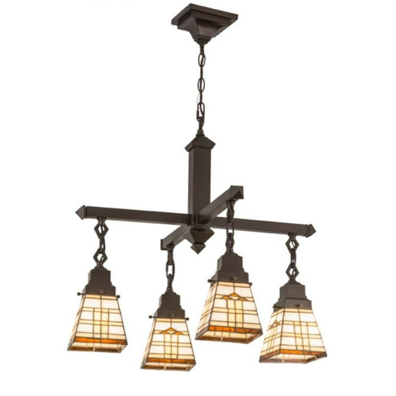 26"W Arrowhead Mission 4 LT Chandelier