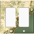 thumbnail image 6 of Metal Light Switch Plate Cover Green Floral Damask Frame Honeycomb Trim DAM055, 6 of 13
