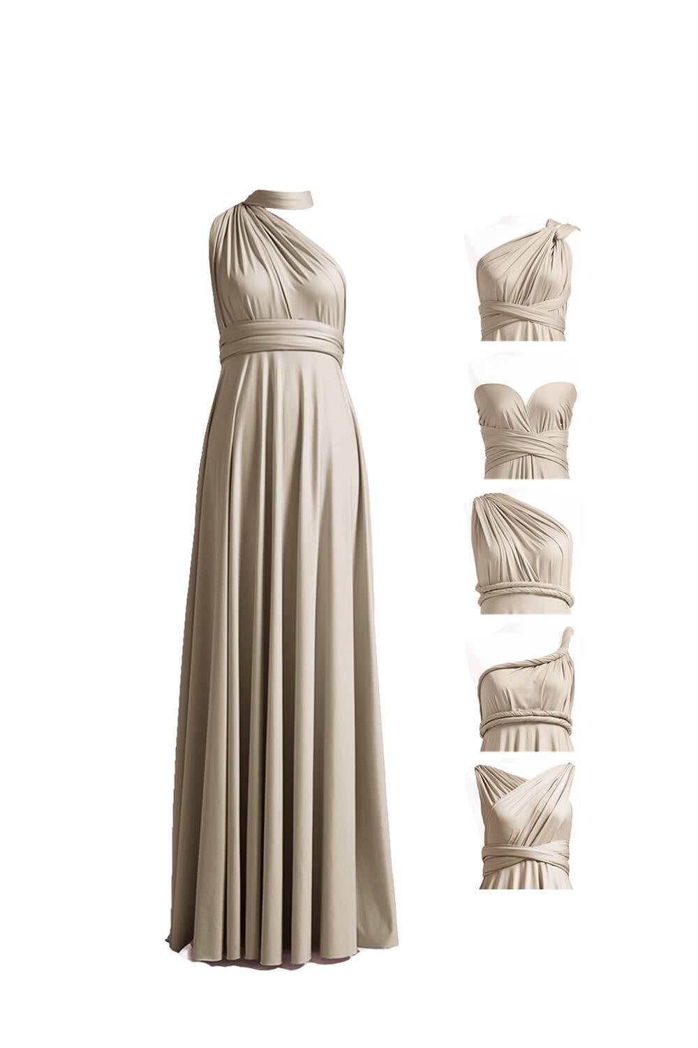 72Styles Infinity Dress with Bandeau, Convertible Bridesmaid Dress, Long,  Multi-Way Dress, Twist Wrap Dress 