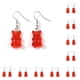 thumbnail image 3 of Guardurnaity Gancho para la oreja Dibujos animados Color caramelo Forma de oso Pendiente de gota Colgante Colgante Patrón largo Pendientes colgantes Rojo 10piezas Guardurnaity CBP277366, 3 of 5