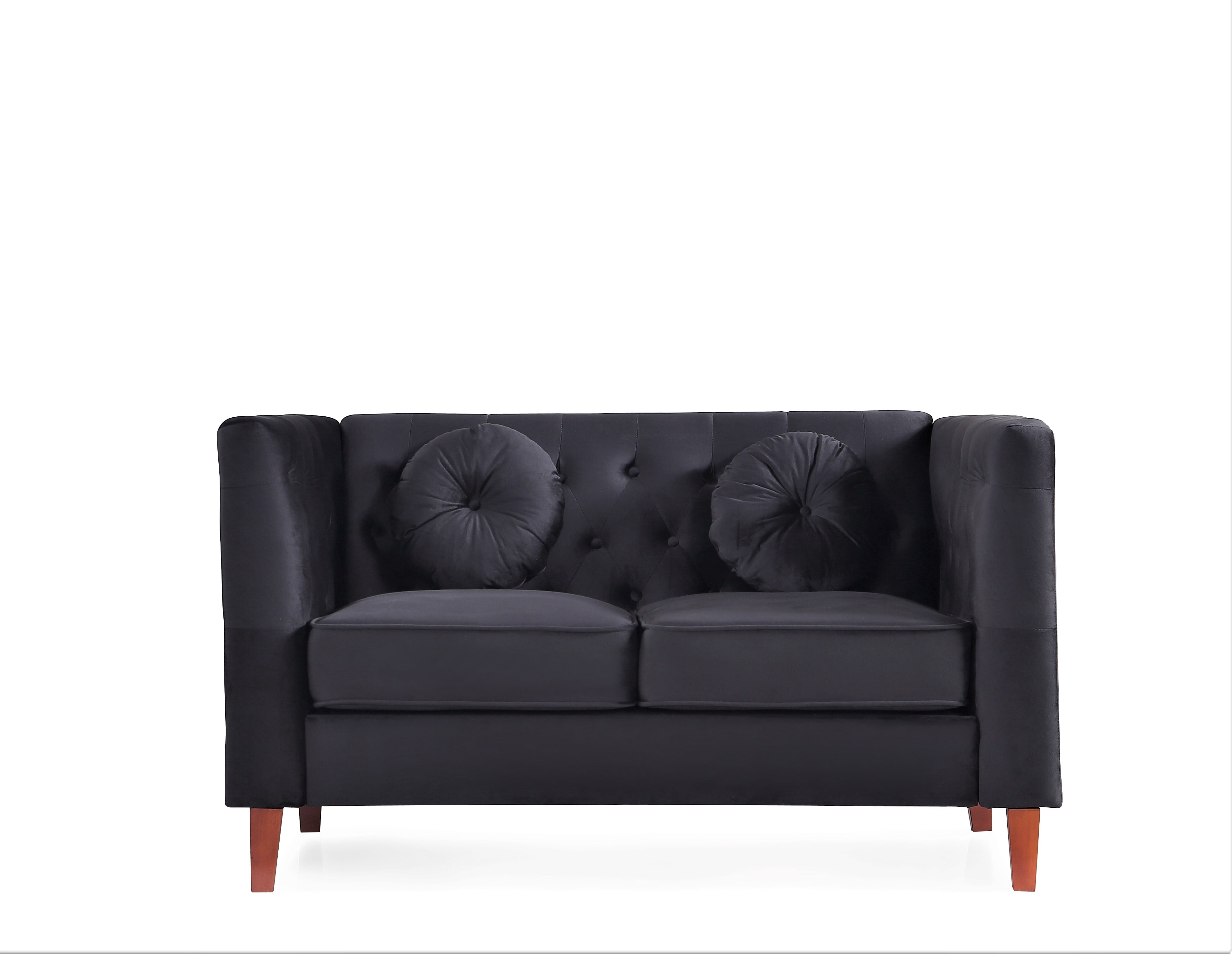 Uspridefurniture Loveseat, Black