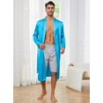 thumbnail image 5 of Men Solid Belted Satin Robe, 5 of 5