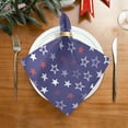 thumbnail image 5 of Coolnut Patriotic Star Cloth Napkins Set of 1, Reusable Washable Polyester Dinner Table Napkins for Family, Weddings, Parties, Home Decor, 20 x 20 Inch Washcloth Gift, 5 of 7