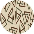 thumbnail image 1 of Ahgly Company Indoor Round Patterned Vanilla Gold Area Rugs, 7' Round, 1 of 6