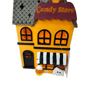 Target Bullseye Halloweeen Village Houses Haunted House Candy Store Castle Light-Up Set of 3