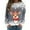 Grey, variant on SRZYMJ Women's Long Sleeve Crewneck Graphic Sweatshirt Festive Reindeer Holiday Pullover Soft Cozy Winter Top Casual Comfort Wear