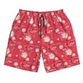 thumbnail image 4 of Bixox Men's Hello Summer Flamingo printing Casual Classic Fit Short Summer Beach Shorts, 4 of 6