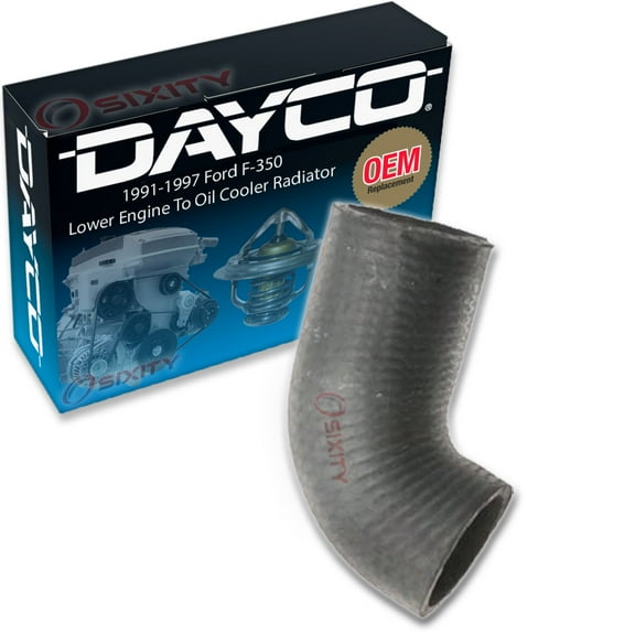 Dayco Lower Engine To Oil Cooler Radiator Coolant Hose compatible with Ford F-350 7.5L V8 1991-1997