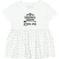 thumbnail image 3 of Inktastic Grandma Grandpa Love Me Arrow Girls Baby Dress, 3 of 5