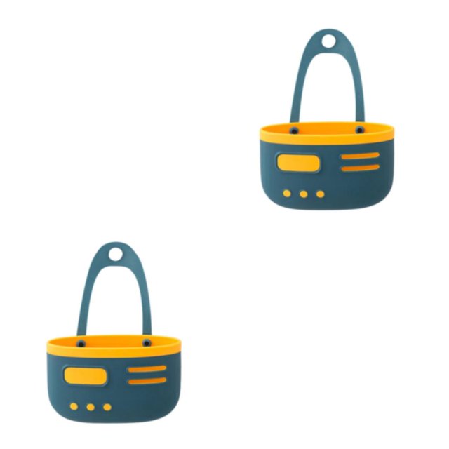 Monstrate Soportes de almacenamiento de cocina y estante de cesta elegante Organizadores de soportes de cocina - Cesta multifunción Amarillo amarillo azul oscuro 2piezas