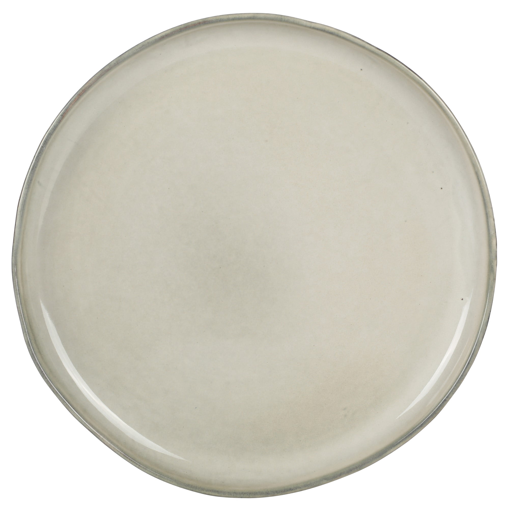 Gibson Soho Lounge Nardini 12 Piece (Service for 4) Plates and Bowls Reactive Glaze Dishes Stoneware Ceramic Dinnerware Set - Moon White