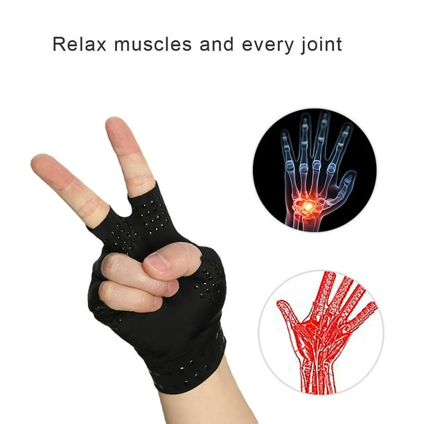 Guantes magnéticos antiedema para artritis dolor de manos reumatoide terapia de compresión para la salud soporte para muñeca del túnel carpiano ANGGREK Otros