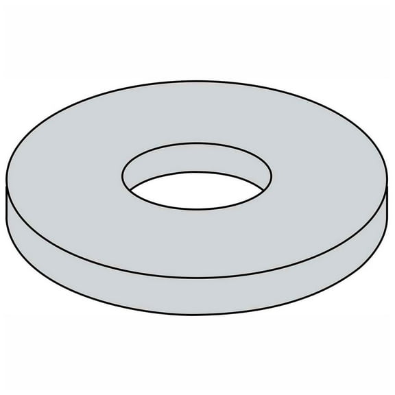 Fender Washer - 1/4"" x 1"" x 0.05"" - 304 Stainless Steel - Pkg of 100 - Bright