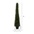 thumbnail image 3 of Vickerman 4' Potted Artificial Boxwood Cone., 3 of 9