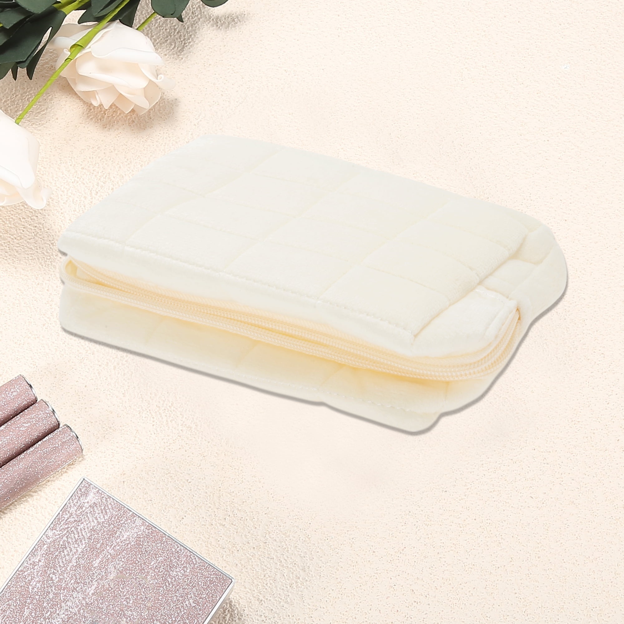 Unique Bargains 1 Pc Elegant Makeup Bag for Various Occasions White