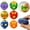 Multicolor, variant on Push to Spin Fidget Stress Ball, 2 in 1 Press & Auto Rotate Decompression, Pocket Portable Fidget Spinner for Office Anxiety Relief, Sensory Calming for Adults