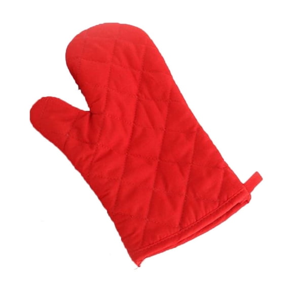 dgysar [Oven] Mitt Single Kitchen Microwave Cooking Glove Heat Resistant Non-Slip Polyester Pot Holder for Baking Grilling BBQ Tool Red Single