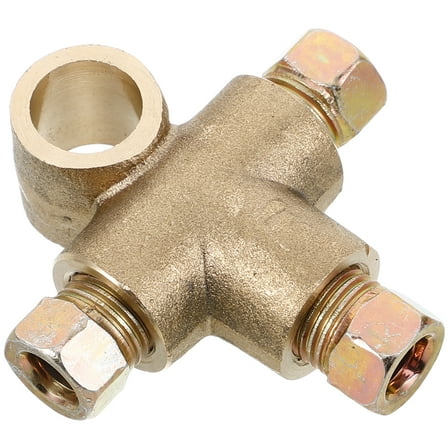 Durable Brass M10 Threaded Line Fitting Connector for Brake Lines and Tees