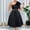 Black, variant on One-Shoulder Midi Dress with Bow Detail