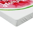 thumbnail image 2 of Ambesonne Lifestyle Fitted Sheet, Motivation Words Paint, Twin XL Size, Red and Green, 2 of 3