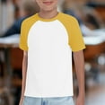 thumbnail image 2 of EnJoCho Boys Short Sleeve Ragla𝗇 Tee Kids Color-Block Crewneck Tops Basic Casual Comfortable T-Shirts for 5-14 Years Athletic Play Everyday Wear, 2 of 4