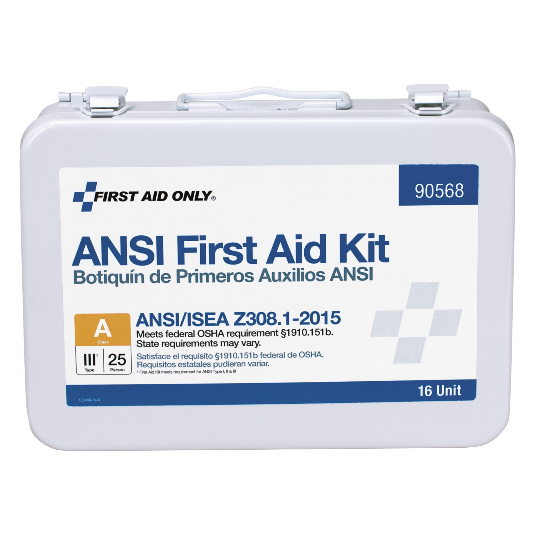First Aid Only Unitized ANSI Compliant Class A Type III First Aid Kit for 25 People, 16 Units