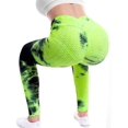 thumbnail image 3 of MixMatchy Women's High Waist Textured Tie Die Slimming Workout Brazilian Leggings Tights, 3 of 5