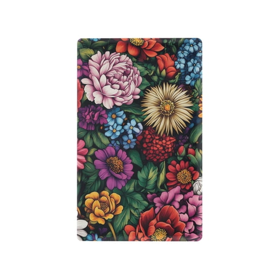 Yayeee Blank Wall Plate Cover 1-Gang 4.5"x2.7" Home Unused Decorative Outlet, Vibrant Flowers Pattern