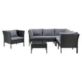 thumbnail image 1 of CorLiving Parksville L-Shaped Resin Wicker Patio Sectional Set, 1 of 9
