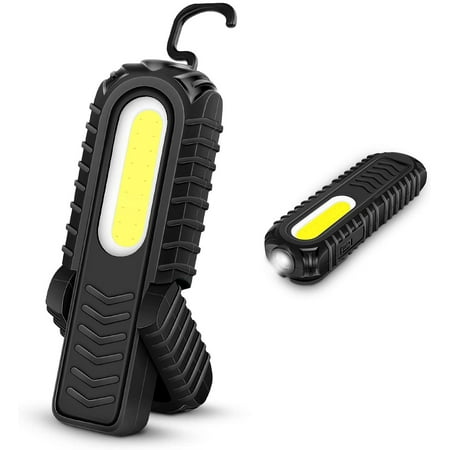 

Rechargeable Led Work Light Super Bright 5W 380 Lumens Cob Led Led Work Light And Top 3W Led Torch With Adjustable Stand Hook And Magnetic Base