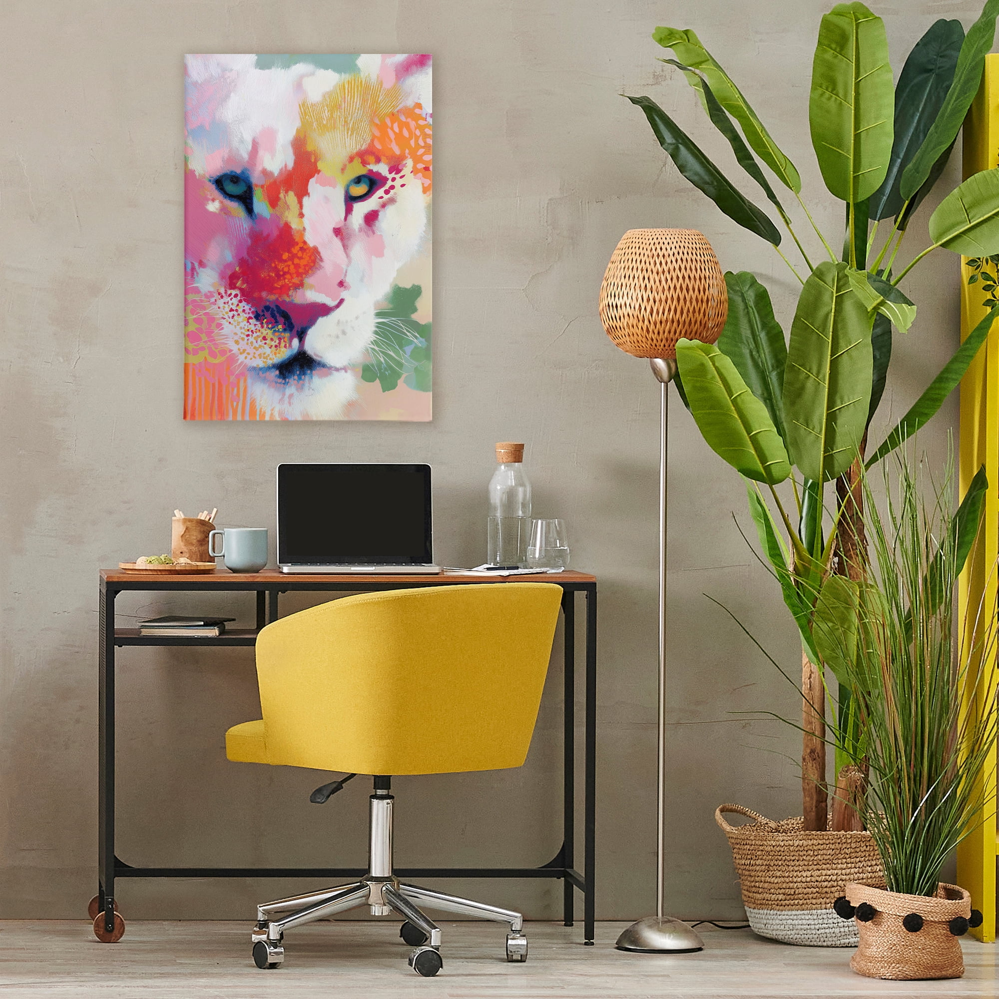 Stupell Industries Lion Eyes with Intense Gaze Canvas Wall Art, design by Chromatic Storm Studio