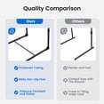 thumbnail image 6 of Adjustable TV Tray Table with Cup Holder,2 Pack Foldable TV Dinner Tray Table with 6 Heights & 3 Tilt Angle for Couch, Bed, Sofa & Chair,Black, 6 of 12