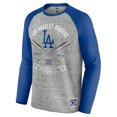 thumbnail image 2 of Men's Darius Rucker Collection by Fanatics  Heather Gray Los Angeles Dodgers Raw Edge Raglan Long Sleeve Baseball, 2 of 4