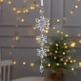 thumbnail image 5 of Leodye 1PCS Christmas Ornaments Crystal Snowflake Ornaments Annual Edition Christmas Tree Ornament Home Gifts-5.91x5.91in, 5 of 6