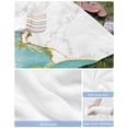 thumbnail image 6 of Turquoise Gold Marble Beach Towels Oversized Super Absorbent,Modern Abstract Marble Crack Texture Lightweight Bath Towel Quick Dry Sets For Bathroom/Pool/Rv Camping/Beach Play/Gym Room/Picnic 31"x62", 6 of 8