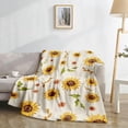 thumbnail image 2 of Yibo Sunflower Blanket Flannel Soft and Comfortable Anti-static Bed Sofa Blanket, 2 of 7
