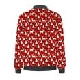 thumbnail image 5 of LOVZFMLL Vestes pour Femmes Chandail Ample à Manches Longues avec Fermeture Éclair Veste Décontractée en Grosse Maille Veste de Baseball, 5 of 5