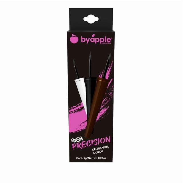 Delineador By Apple Cosmetics High Precision ultra pigmentado waterproof punta fieltro blanco 7 g