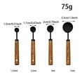 thumbnail image 2 of Mupvlun 4-Piece Stainless Steel Measuring Cup Spoon Set, Kitchen Utensils for Home Baking, Wooden Handle, Measuring Spoons Black2, 2 of 3