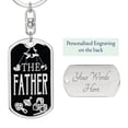 thumbnail image 2 of The Father Stainless Steel or 18k Gold Premium Swivel Dog Tag Keychain, 2 of 10