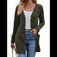 thumbnail image 3 of Cárdigan de Punto Suave para Mujer, Moda Otoño 2025, Abrigo de Larga Abierto con Bolsillos. Verde XL, 3 of 9